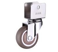 4Pcs/Lot 1.5" 2'' Ball Bearing Universal TPE Castor Caster Wheels Splint U Mount 20 22 25mm Brake Bed Trolly Chair(With Brake,2inch Panel22mm)