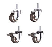 4Pcs/Lot 1.5 Inch New Shopping Cart Wheel Trolley Swivel Wheels Soft TPE M8x 20mm Threaded Stem Wheel Castors