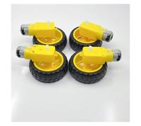 4pcs/lot Dual Shaft Gear electronic starter and Tire Tyres Wheel DC electronic starter Engine Kit 3V 5V 6V 7.4V BIANMTSW(4pcs Motor)