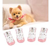 4Pcs/Lot Pink Breathable Dog Boots Pet Dog Shoes Puppy Non-Slip Breathable Mesh Outdoor Walking Boots Suitable for Aily Wearing (Size:3) chihuahua Stivali e protezione per zampe