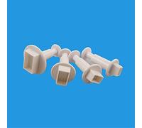 4Pcs/Lot Plunger Rectangle Cake Mold Geometry Fondant Cookie Cutter Biscuits Mold Cake Decorating Tools