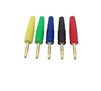 4Pcs/lot Small 2mm Banana Male Connector Gold Plated Soldering Type 2mm Bananas Test Leads Speaker Plugs Socket Adapter(Green)
