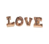 4Pcs Love Wooden Letter Blocks, Retro Free Standing Wood Letters for Home Wall Table Decor, Decorative Cutouts with Vintage Finish for Bedroom Wedding Party