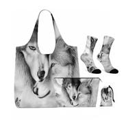 4Pcs Loving Wolf Pair Gifts for Women Girls Pair Lover
