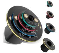 4PCS Low Profile Impact Socket Adapter Set, Color-Coded Stubby Reducers with Anti-Loose Magnetic Hold, Cr-Mo Steel for Tight Spaces (1/4" to 3/8", 3/8" to 1/2", 1/2" to 3/4", 3/4" to 1")