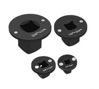 4PCS Low Profile Socket Adapter Set With Stackable Configuration And Magnetic Socket Holder For Improved Functionality And Workspace Organization