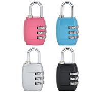 4PCS Luggage Locks - 3 Digit Combination Padlocks, Resettable Code Locks for Suitcase, Outdoor, Gym Locker, Zip
