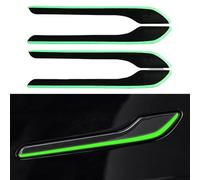 4Pcs Luminous Car Door Handle Stickers Anti-Scratch Protectors for Tesla Model 3/Y 2019-2022, Resin Film Covers