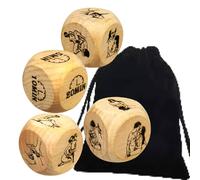 4Pcs Luxury Wooden Private Couple Love Dice - Bedroom Love Sports Dice/Couple Night Naughty Dice - Improve Love of Lover Gift