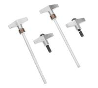 4pcs M6 Cymbal Stand Wing Knob Screw Replacement Kit for Drummers | Zinc Alloy Metal Construction, Silver Finish, Ergonomic Butterfly Handles, Supports Rapid Maintenance and Fast Cymbal Changes