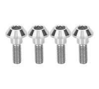 4pcs M6X20mm Titanium Alloy Disc Brake Pad Hex Cap Screws, Bike Brake Fixed Bolts for Bicycle Modified Accessory, Lightweight Corrosion Resistant Brake Screws