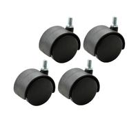 4pcs M8 Black Plastic Swivel Caster Wheels for Office Furniture