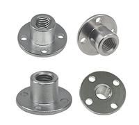 4Pcs M8 Flange Coupling Connector, Threaded Shaft Gear Motor Flange Nut DIY Coupling Screw Guide shaft Support for The Motor