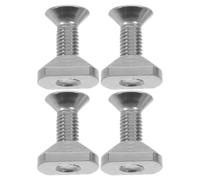 4pcs M8 Stainless Steel Surfboard Fin Box Screw Nut Washer Set | Marine-grade Metal Washers with Thumb Screws and Nuts, Designed for Carbon Fiber Boards and Strong Wave Repairs
