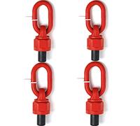 4pcs M8 x 13 0.3Ton-0.6Ton G80 Swivel Eye Bolt Alloy Steel Material 360° Rotation Hoist Ring Heavy Duty Large Carrying Capacity Eye Bolt Tensile Strength ob is 1080MPa