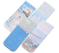 4pcs Magnetic Bookmarks Scenic Page Markers for Reading | Small Lightweight Magnet Design, Non Slip Hold, for Books and Paper Documents, Study Sessions and Office Use