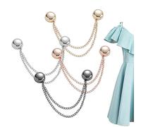 4pcs Magnetic Clothing Clips, Multi Function Magnetic Clothing Clips, Multi Function MagneticButtons ClipsWith Chain, PantClips ForClothing Decoration And Fixing Clothes Pins Decorator,Trouser Leg