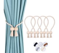 4PCS Magnetic Curtain Tie Backs, Curtain Tie Backs With Strong Magnet, Simple Modern Curtain Holdbacks For Thin Or Thick Home Office Window Drapery