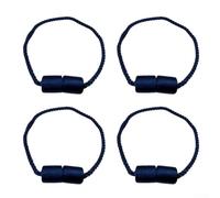 4pcs Magnetic Curtain Tiebacks No Tools Required Drape Tie Backs Window Treatment Holdbacks Strong Magnetic Clasp for Sheer Blackout Curtains Indoor Outdoor Use(navy blue)