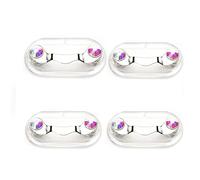 4PCS Magnetic Eyeglass Holder Stainless Steel Mini Sunglass Racks 12 Colors Bat Shape ID Badge Holders(Colorful)