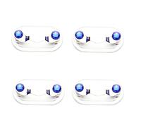 4PCS Magnetic Eyeglass Holder Stainless Steel Mini Sunglass Racks 12 Colors Bat Shape ID Badge Holders(Dark Blue)