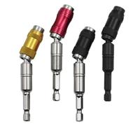 4pcs Magnetic Pivoting Bit Tip Holder Bit Extender for Impact Drivers | Steel Build, Quick Release Hex Shank Fit, Sockets Support, Narrow Corner Installation, Labor Saving