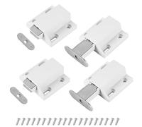 4PCS Magnetic Push Latches, Push Open Door Catches, Magnetic Touch Latches Kitchen Door Push Release Latch for Cabinet, Drawer, Cupboard, Wardrobe, Chipboard, Sideboard, Cooking Utensils