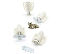 4pcs Magnetic Push to Open System Damper for Cabinet Cupboard Drawer with Screws (White)