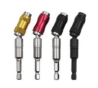 4Pcs Magnetic Quick Release Pivoting Bit Holders, Steel Drill Extenders | Rotatable Flexible Shaft, Fits Hex Shank Bits and Sockets, for Tight Corners and Narrow Installation Work