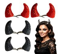 4Pcs Magnetic Rhinestone Devil Horns Hair Accessories (#3)