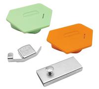 4Pcs Magnetic Seam Guide for Sewing Machine, 2 Multifunctional Polygonal Hemmer Guide with Scale+Magnet Sewing Guide+MG1 Magnetic Gauge, Universal Sewing Accessory & Supply for Magnet Making Machine