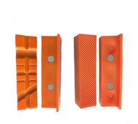 4pcs Magnetic Soft Pad Jaws for 4 6 Inch Vises, Protects Delicate Surfaces While Securing Workpieces (6inch orange)