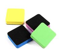 4Pcs Magnetic Whiteboard Eraser, Thick Felt Pad White Board Eraser for Home Office Classrooms, Whiteboards Rubber Cleaner with 4 Colors, Magnetic Whiteboard Erasers Set