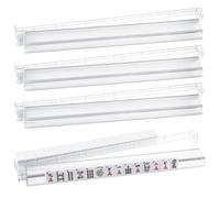 4PCS Mahjong All-in-One Tile Rack & Pusher, Clear Acrylic Mahjong Combo, Enhanced Mah Jongg Tile Holders