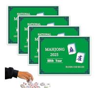 4PCS Mahjong Cards 2024, Standard Mahjong Game Score & Rule Cards, Learn and Master Large Print Recreational Play Rules for Beginners