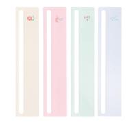 4pcs Mahjong Line Finder Reading Strips for Dyslexia, Plastic Guide | 6.2 X 1.4 Inch Size, Straight Edges for Precise Alignment, Home and Game Nights Use