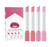4Pcs Makeup Matte Lipstick Lip Kit | Velvet Matte Lipstick - Color Changing Velvet Matte Glitter Creme Non-Stick Cup Lip Gloss, Waterproof Stay On All Day, Transfer-Proof, Highly Pigmented