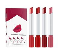 4Pcs Makeup Matte Lipstick Lip Kit | Velvet Matte Lipstick - Color Changing Velvet Matte Glitter Creme Non-Stick Cup Lip Gloss, Waterproof Stay On All Day, Transfer-Proof, Highly Pigmented