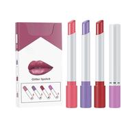 4Pcs Makeup Matte Lipstick Lip Kit | Velvet Matte Lipstick - Color Changing Velvet Matte Glitter Creme Non-Stick Cup Lip Gloss, Waterproof Stay On All Day, Transfer-Proof, Highly Pigmented