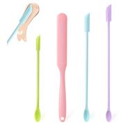 4PCS Makeup Spatula, Silicone Spatula Set, Mini Spatulas, Reusable Beauty Spatulas for Creams, Lotions, Essential Oils and Other Cosmetics, Small-Spatula for Cosmetic Bottles and Kitchen Bottles
