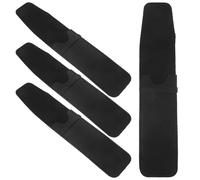 4pcs Manual Case Leather Portable Holder for Travel | Black Finish, Lightweight Compact Profile, Supple Hand Feel, Elegant Generous Styling for Business People