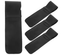 4pcs Manual Case Leather Protective Bag for Travel Black | Supple Feel, Lightweight Compact Profile, Elegant Generous Styling for Business People