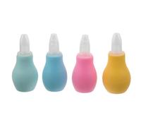 4pcs Manual Squeeze Bulb Nose Cleaner, Gentle Portable PP Aspirator | Battery Free Operation, Easy to Wash Design, for Infants at Home and Travel Use