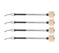 4pcs Marching Bass Drum Mallet with Felt Head for Percussion Practice | Stainless Steel, Wool Felt and Plastic Build, Stable Rebound, Antislip Grip, Outdoor Marching and Recording Sessions