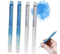 4Pcs Masking Fluid Pen,0.7mm for Watercolour Painting,Precision Covering Liquid Pen,Removable Scratch Masking Marker Shape, Fluid Marker Pe/n for Watercolor,Drawing Pe/ns,White/Blue Masking Fluid