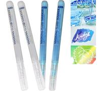 4Pcs Masking Fluid Pen Set,0.7mm Precision Art Pens for Watercolour Painting,Fluid Marker Pens for Artists,Precision Covering Liquid Pen,Essential Art Supplies & Crafts,Drawing Tools #White & Blue