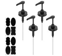 4Pcs Mason Jar Dispenser Pump,Stainless Steel Liquid Soap and Lotion Dispenser Lids,Rust Proof Pump and Lid Replacement for Regular 16oz Mouth Bottles for Honey, Ketchup, Coffee Glaze