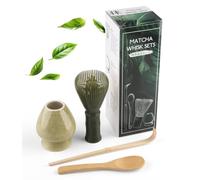 4pcs Matcha Set Which Resin Manufacturing Matcha Whisk, Matcha Bowl, Chasen, Matcha Spoon,Ideal Starter Matcha Kit for Easy Matcha Making