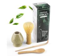 4pcs Matcha Set Which Resin Manufacturing Matcha Whisk, Matcha Bowl, Chasen, Matcha Spoon,Ideal Starter Matcha Kit for Easy Matcha Making