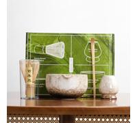 4Pcs Matcha Whisk Set Japanese Tea Ceremony Matcha Set Includes Matcha Bowl with Spout,Ceramic Whisk Holder,Matcha Whisk,Bamboo Matcha Scoop for Tea Culture Lovers White